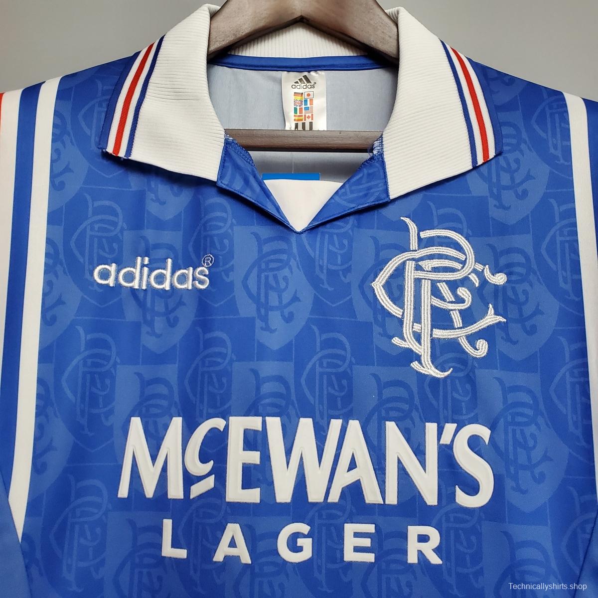 Retro 96/97 Rangers home Soccer Jersey