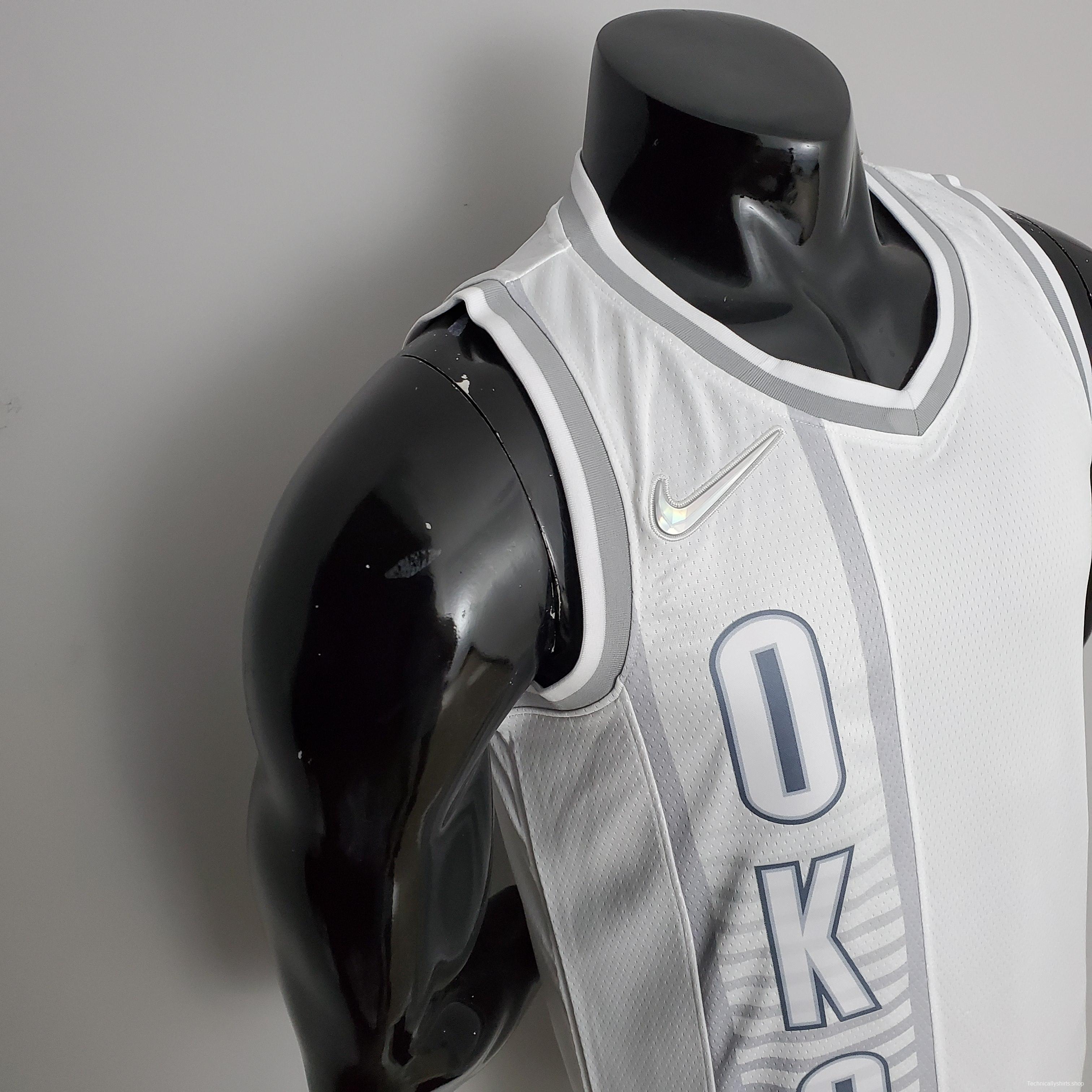 75th Anniversary 2202 Season Oklahoma City Thunder WESTBROOK#0 City Edition White NBA Jersey