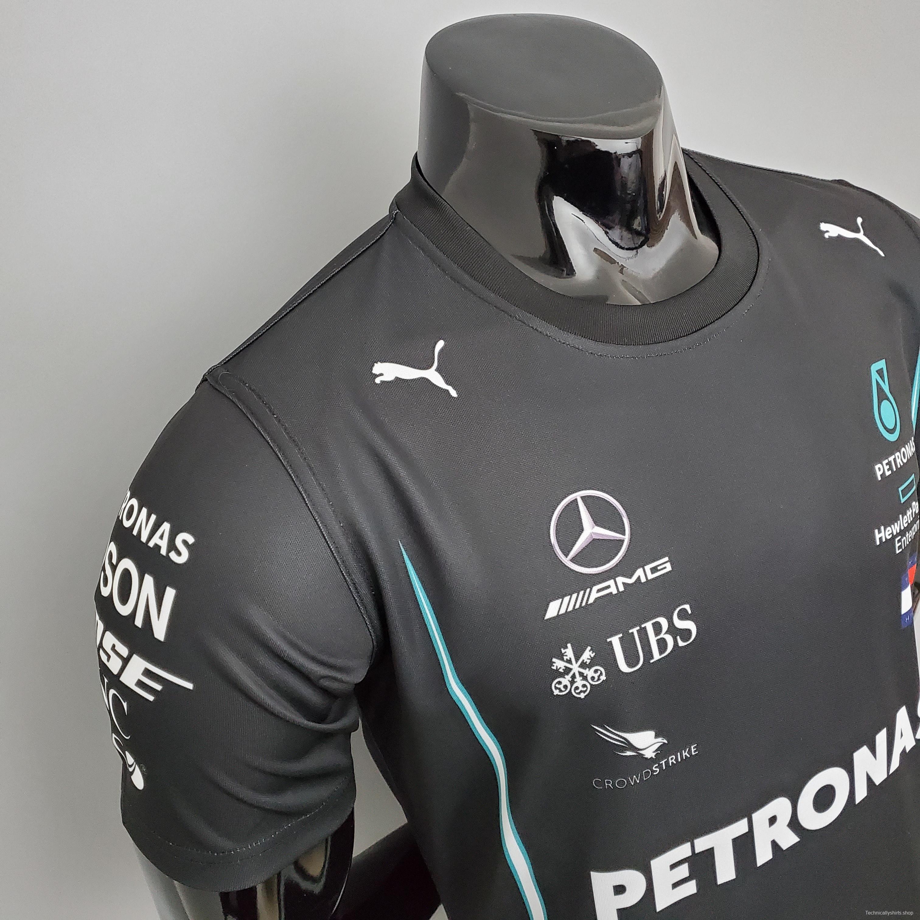 F1 Formula One racing suit; 2021 Mercedes Black S-5XL