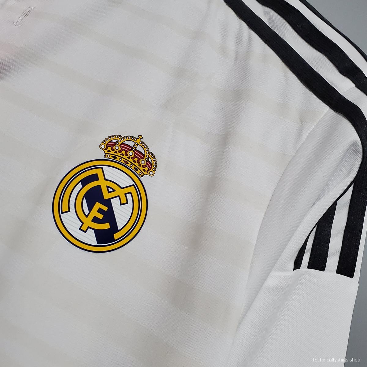 Retro Long Sleeve Real Madrid 14/15 home Soccer Jersey