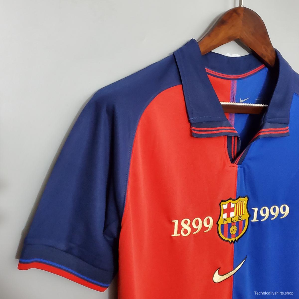 Retro Barcelona 100th Anniversary version home Soccer Jersey