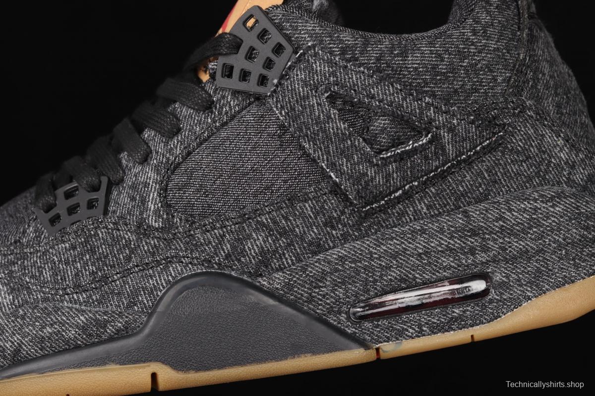 Levi's x Air Jordan 4 Levi joint name tannin black AO2571-001