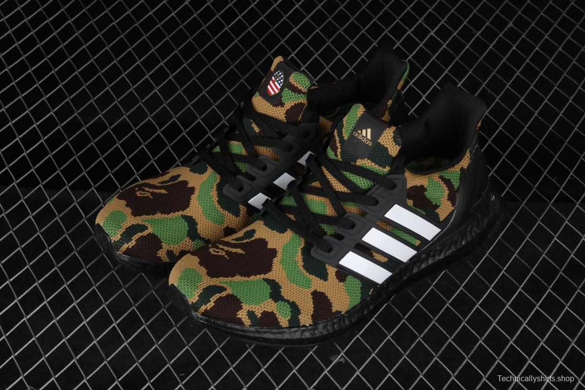 Bape x Adidas Ultra Boost Green Camo F35097 1.0 early generation UB leisure sports jogging shoes