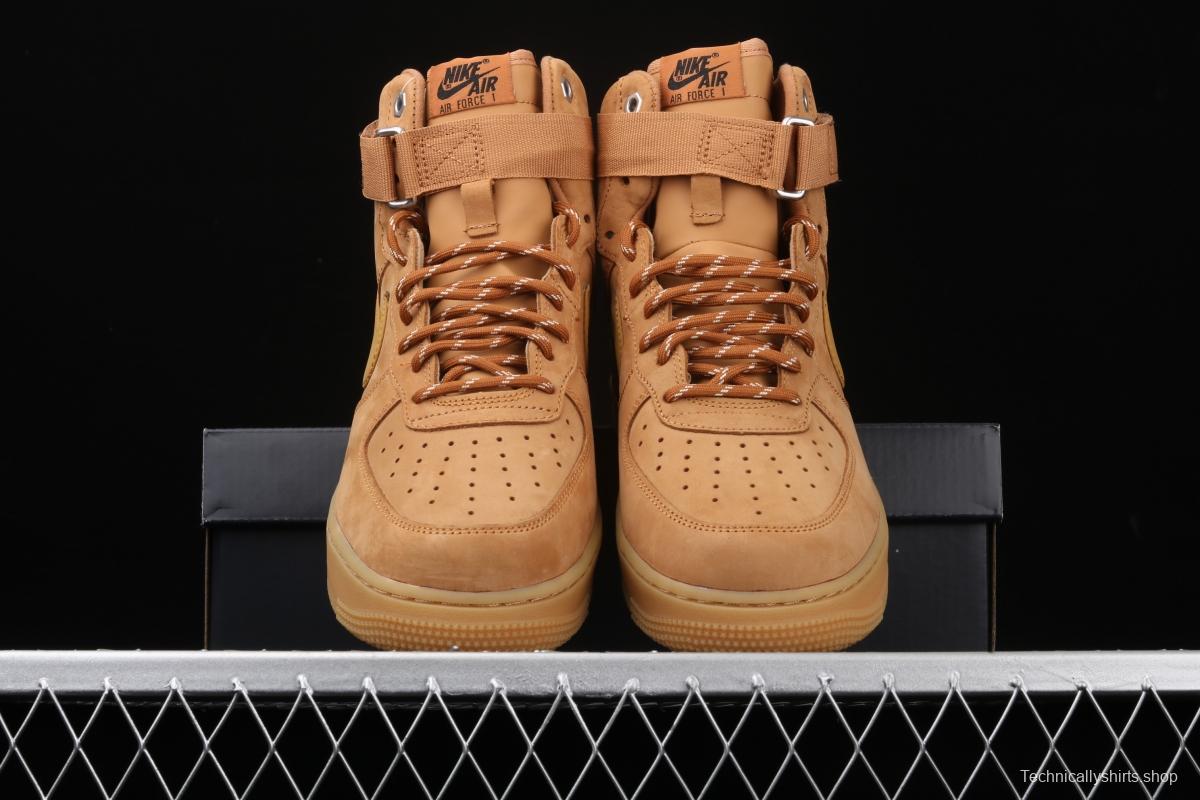 NIKE Air Force 1 High'07 2019 new wheat color high upper shoes CJ9178-200