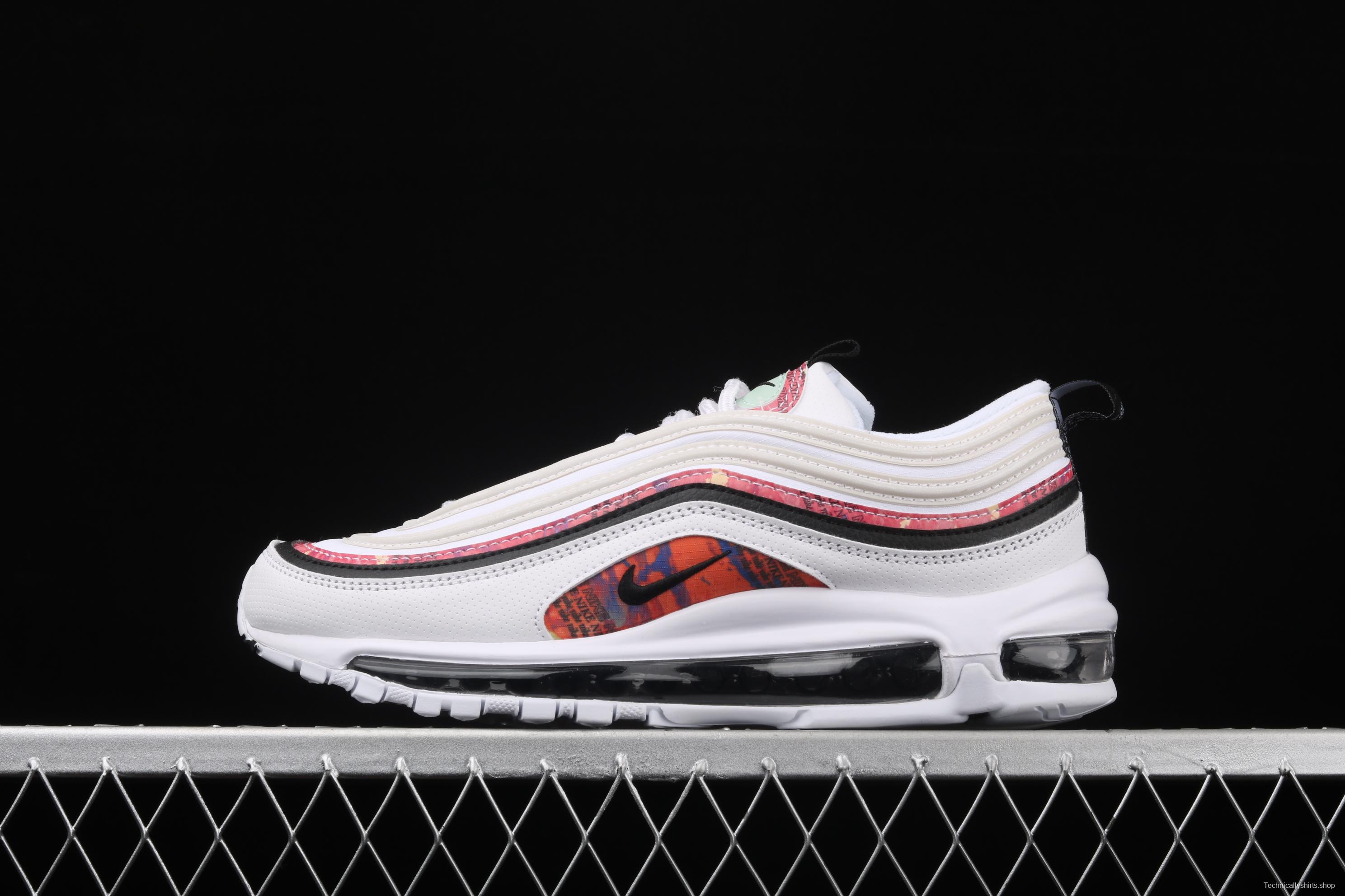 NIKE Air Max 97 colorful bullet air cushion running shoes CU4731-100