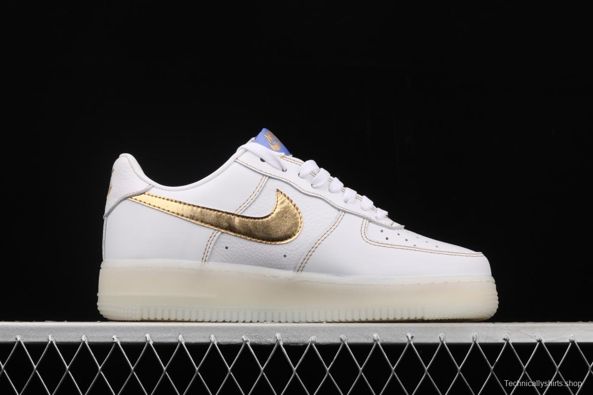 NIKE Air Force 1: 07 Low platinum hook rubber transparent soles and low upper shoes CJ1686-130