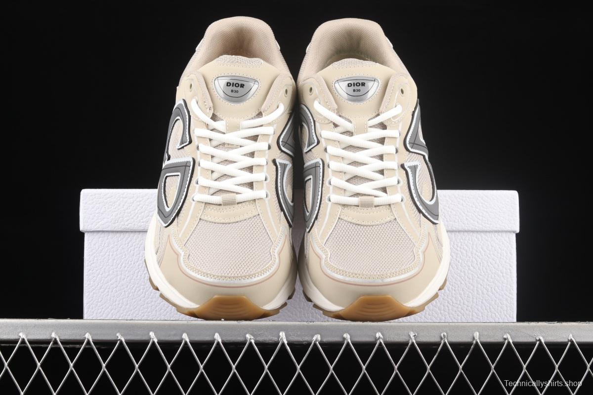 Dior B30 Microfiber Mesh B30 CD series sports shoes LY66140 Beige