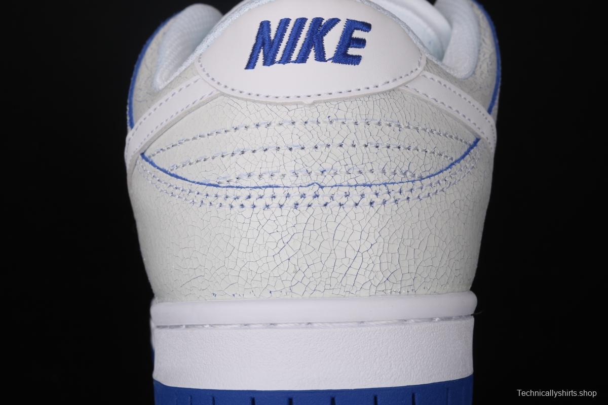 NIKE SB DUNK Low Pro Magnolia QQ crack ice blue blue porcelain sports skateboard shoes CJ6884-100