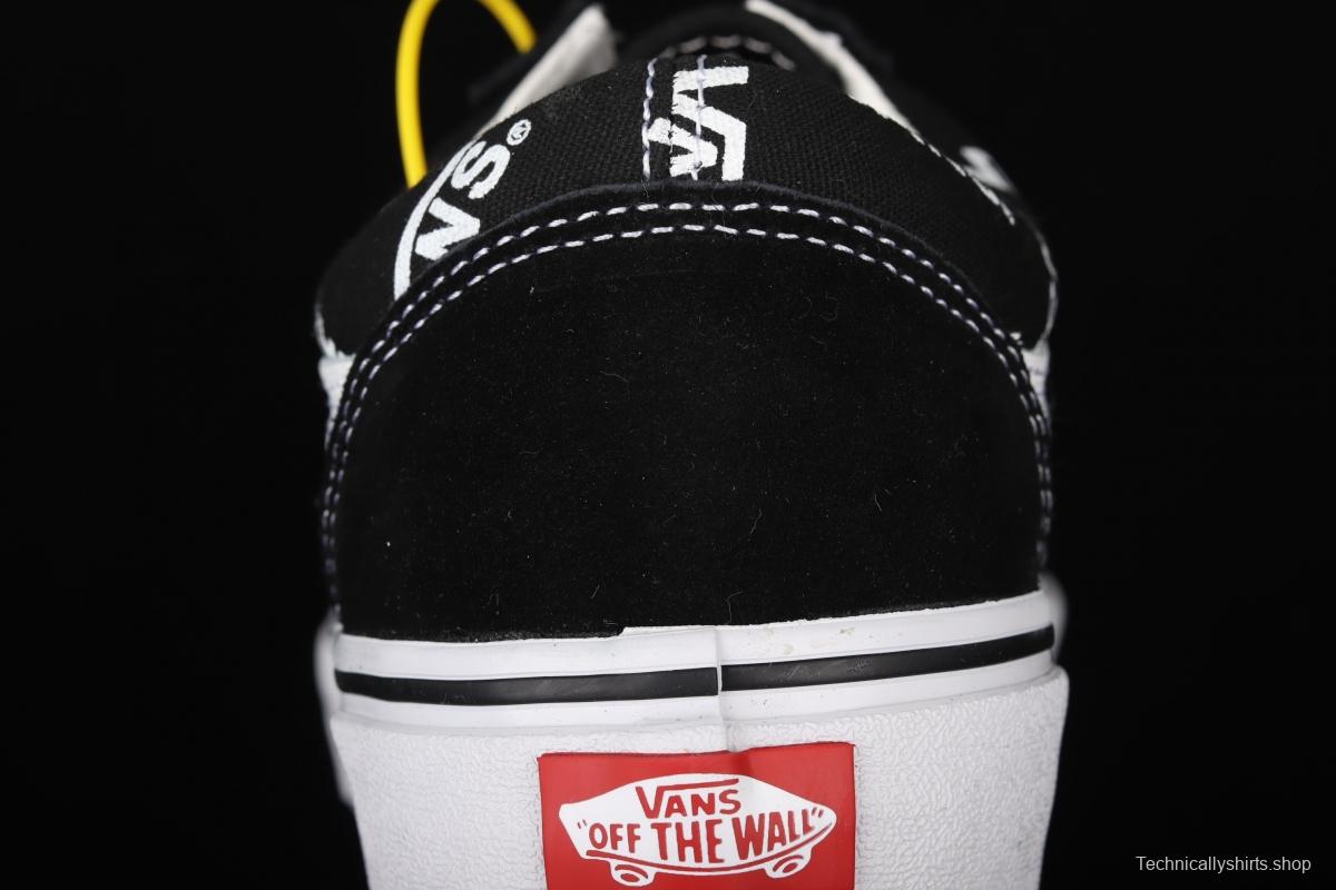 Vans Old Skool classic black and white LOGO letter printed low upper board shoes VN0A3WKTQW7