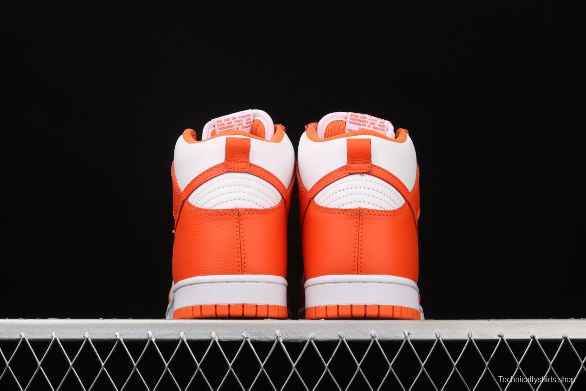 NIKE DUNK SB High Syracuse full-top white orange skateboard shoes 850477-101