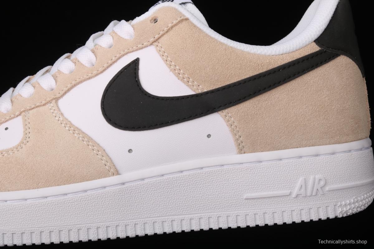 NIKE Air Force 1 Low milk tea white color matching head layer low top casual board shoes BQ8988-100