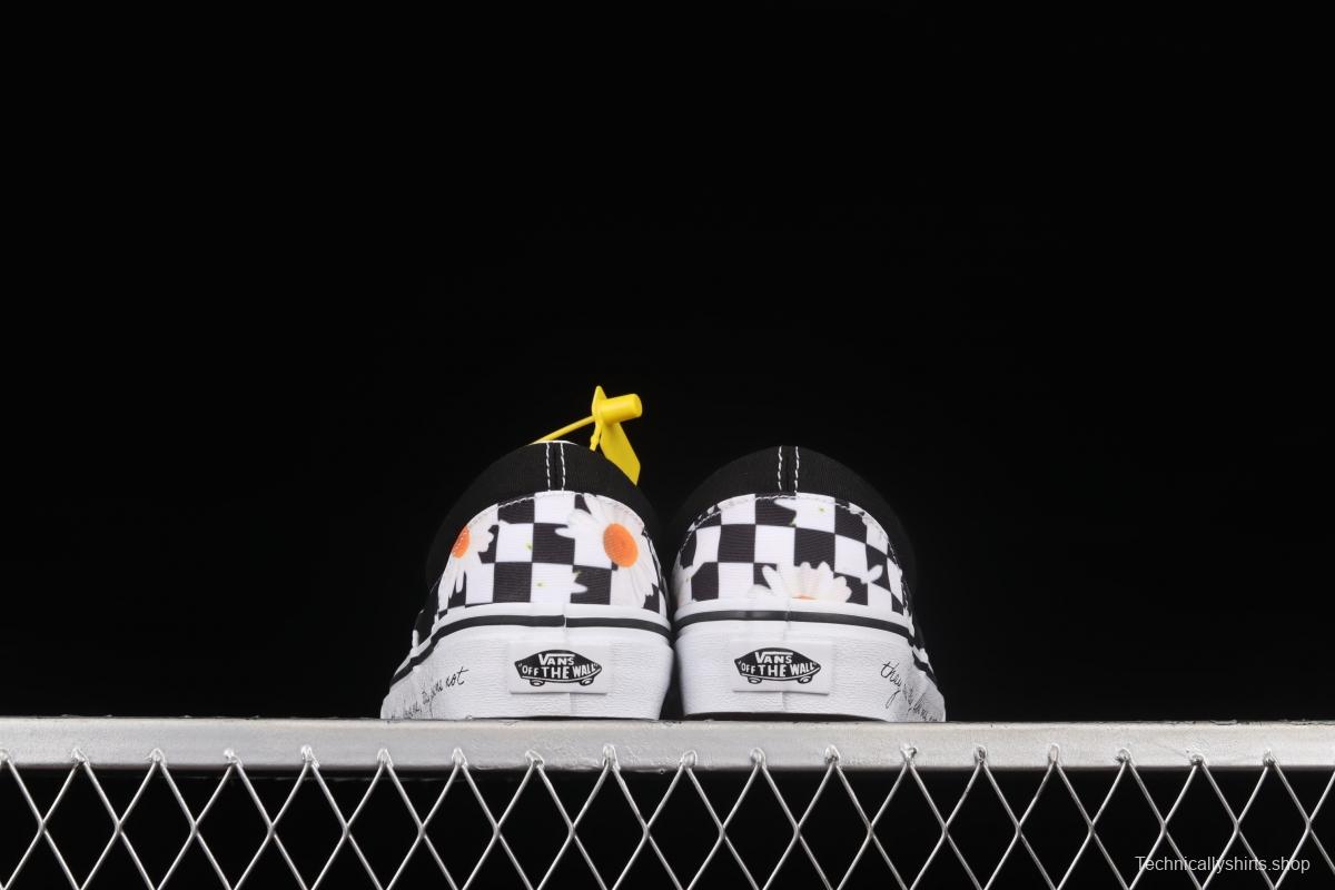 Vans Era black checkerboard daisies low upper canvas shoes VN0A5KX5B0B