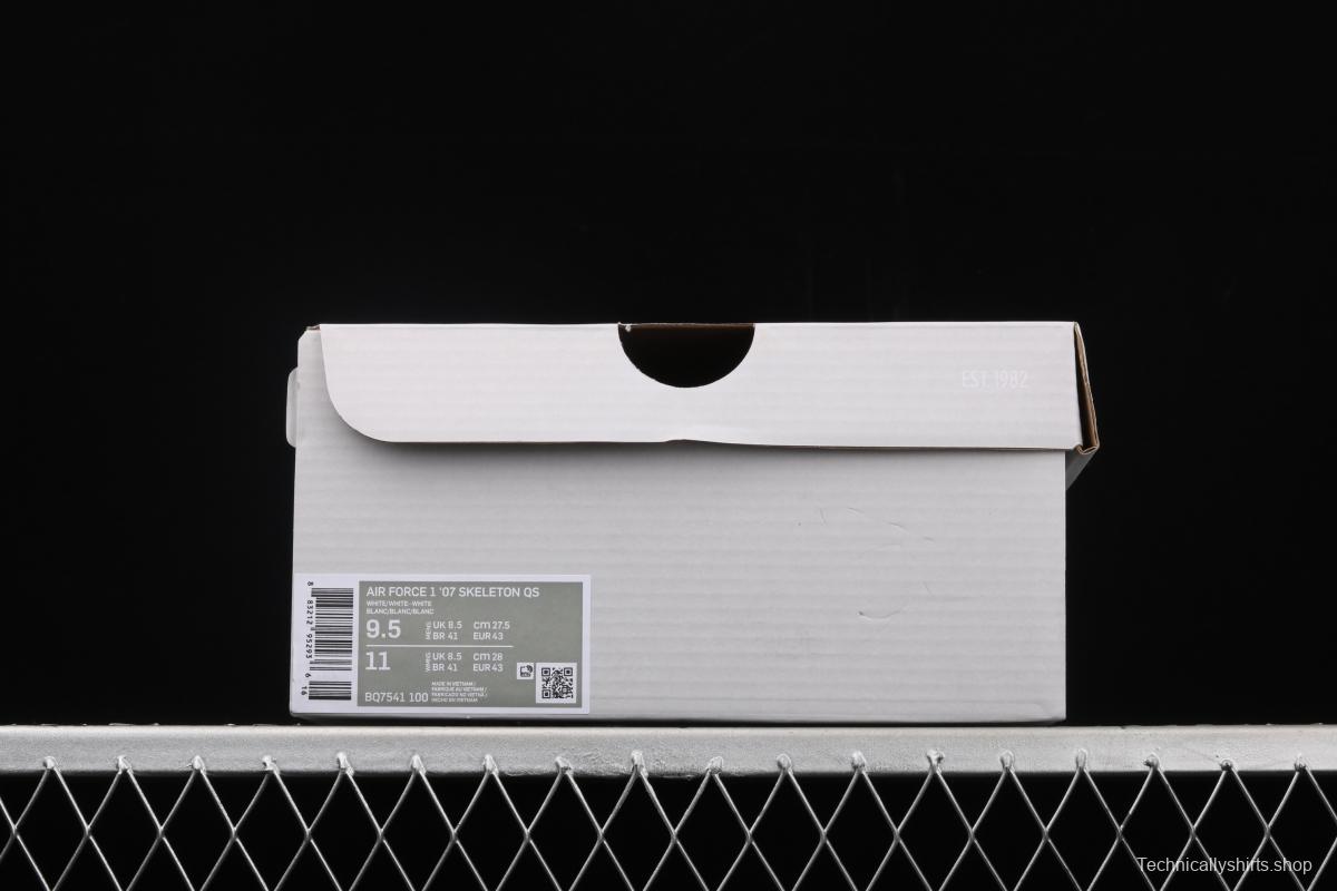 NIKE Air Force 1x 07 Skeleton QS Halloween luminous skeleton limited casual board shoes BQ7541-100