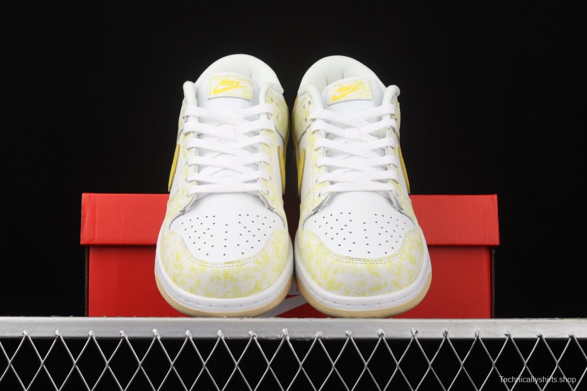 NIKE SB DUNK Low Prm yellow and white color SB buckle rebound fashion leisure board shoes DM9467-700