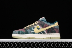 NIKE SB DUNK Low Lemon Wash Slam Dunk Series low-top leisure sports skateboard shoes color tie-dye printing washing CZ9747-900