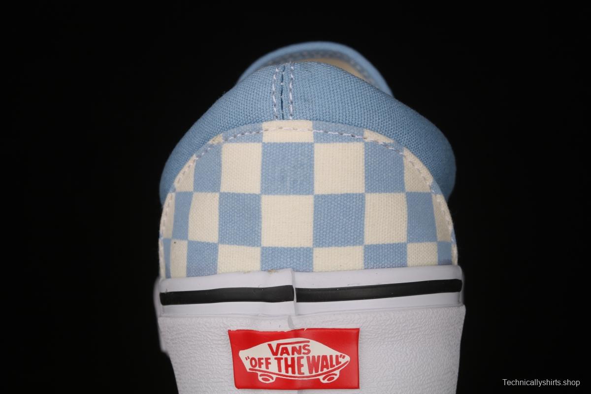 Vans Cassic Slip-0n purplish blue checkerboard Loafers Shoes leisure sports board shoes VN0A33TB42Y