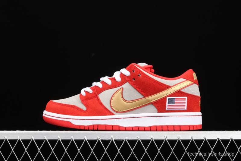 NIKE SB DUNK Low Nasty Boys American Flag Slam Dunk Series retro low-gang leisure sports skateboard 304292-610