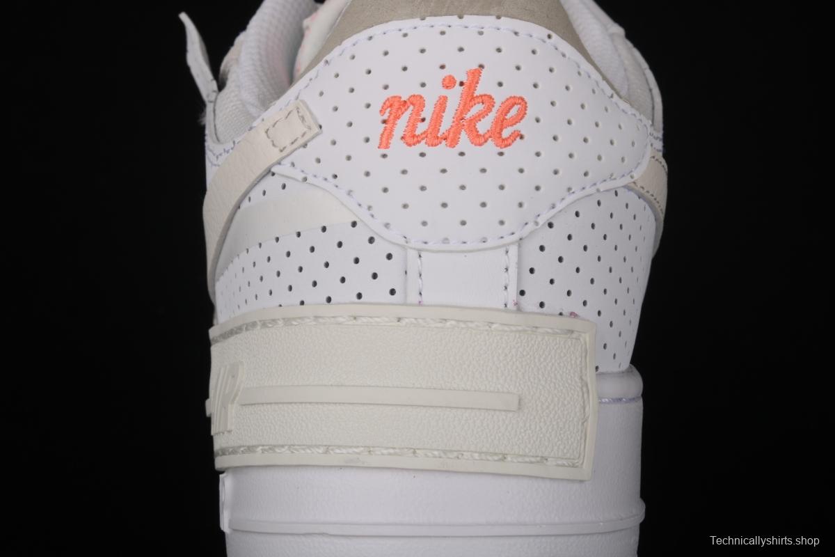 NIKE Air Force 1 ShAdidasow light weight heightened low-top board shoes CZ8107-100