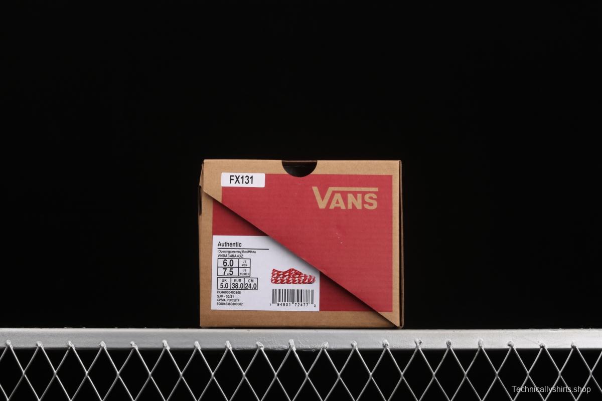 Opening Ceremony x Vans Authentic Yang Chao co-named the same red and white Yin Yang Snake low upper board shoes VN0A348A43Z