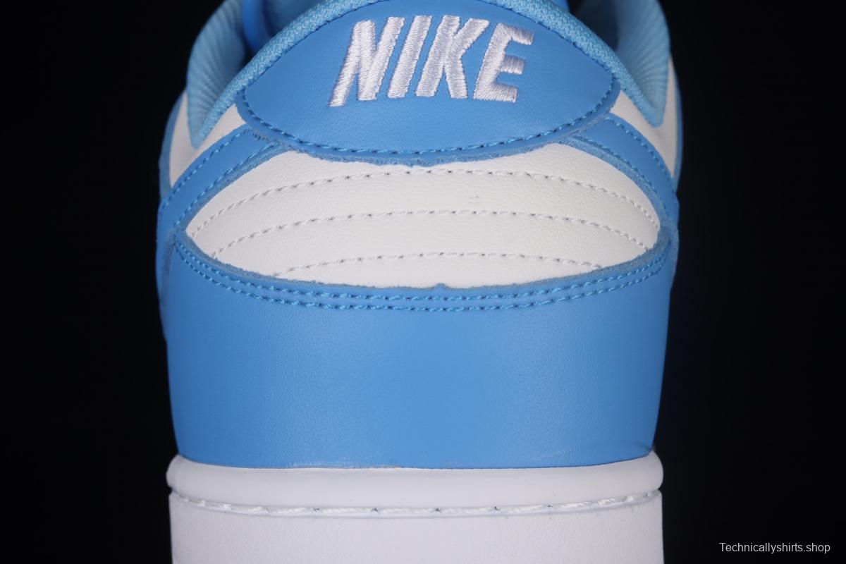 NIKE DUNK Low University Blue White Blue North Carolina White Blue Slam Dunk Series low side Leisure Sports Skateboard shoes DD1391-102