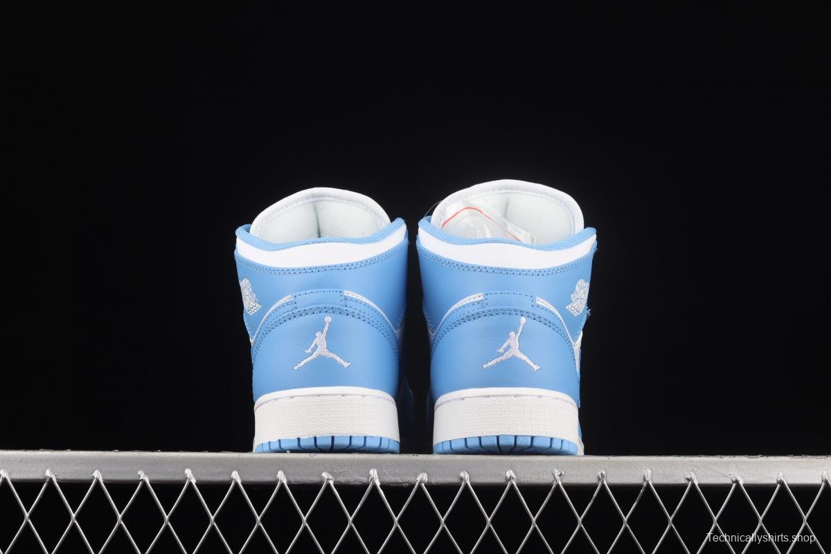 Air Jordan 1 Mid North Carolina Zhongbang Basketball shoes 554725-106