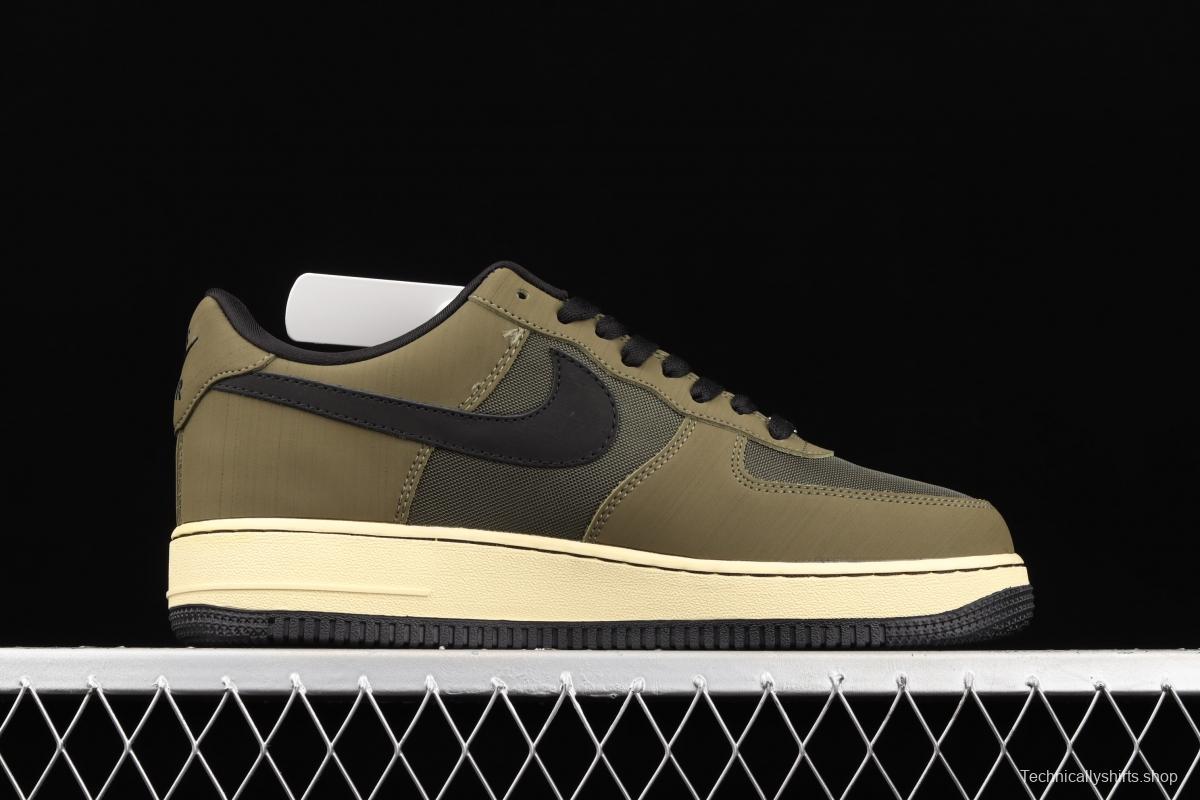 Undefeated x NIKE Air Force 1 Low SP Ballistic olive green sail leather splicing low-side leisure sports board shoes DH3064-300