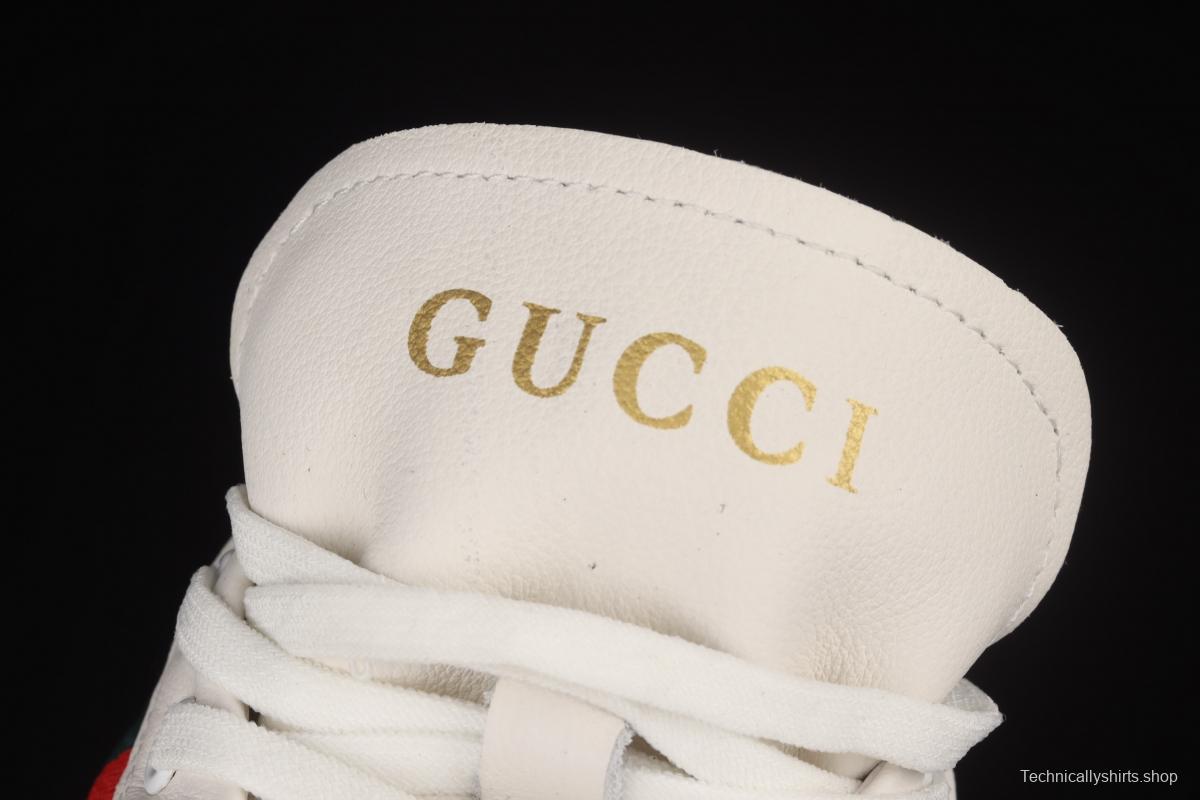 Gucci Ace White embroidered little bee board shoes