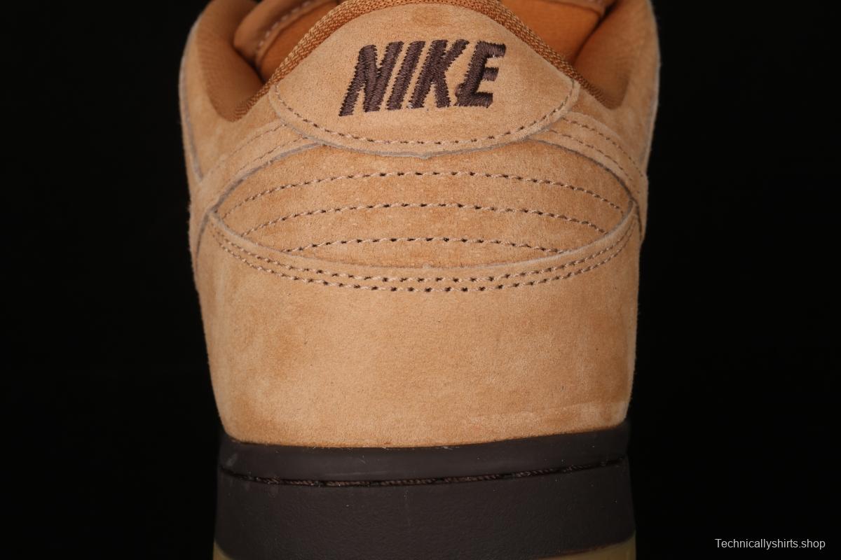 NIKE SB DUNK Low Pro wheat color deciduous yellow low-side sports skateboard shoes BQ6817-204