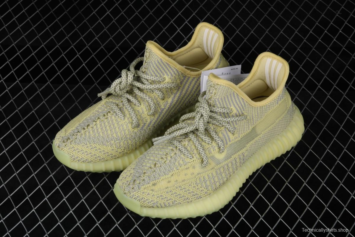 Adidas Yeezy 350 Boost V2 FQ9009 das coconut 350 second generation hollowed-out lemon yellow color matching