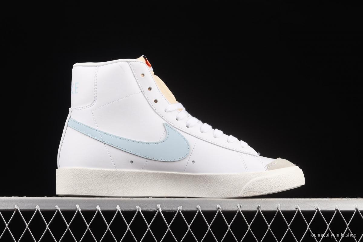 NIKE Blazer Mid'77 Vntg azure blue trailblazer high top casual board shoes BQ6806-109