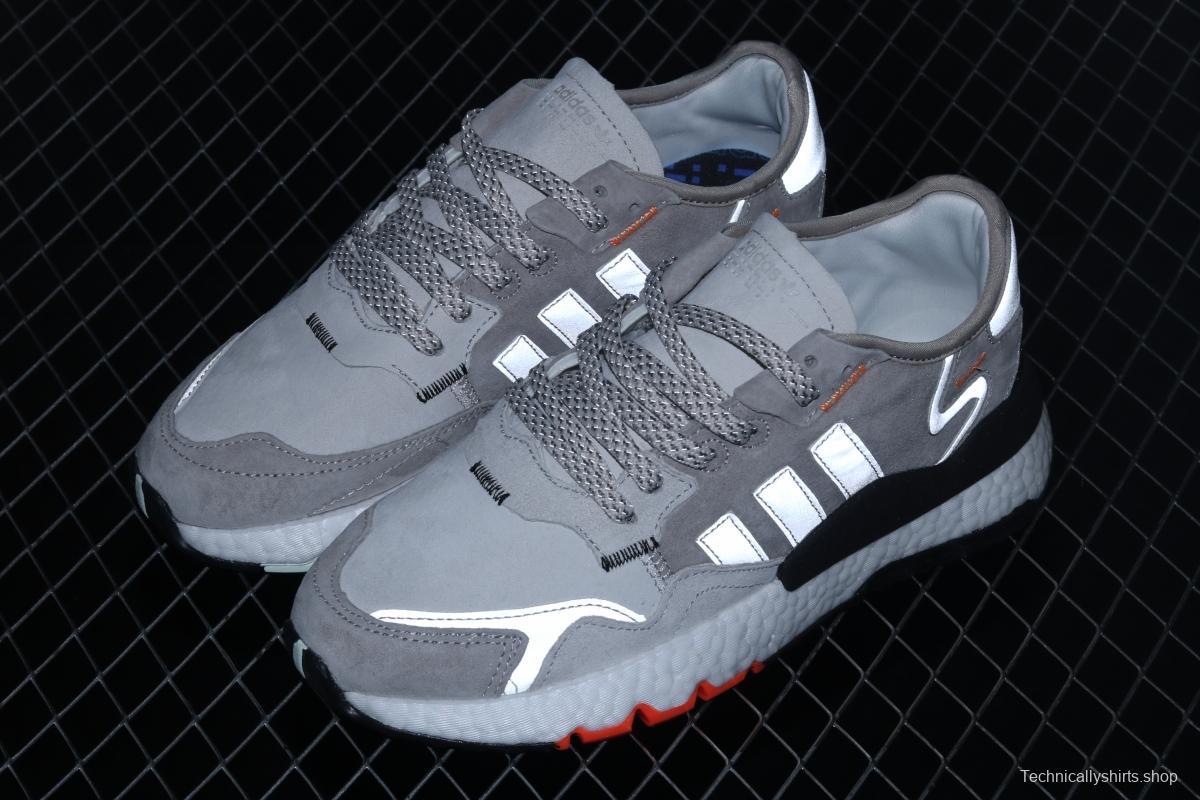 Adidas Nite Jogger 2019 Boost EG7999 suede stitching 3M reflective vintage running shoes