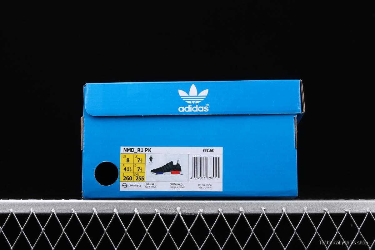 Adidas NMD_R1 Boost competes for S79168 black, blue and red color matching. Dongguan original large particles feel super soft.