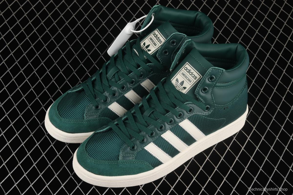 Adidas Originals Americana Hi EF2806 clover breathable fabric face campus wind high upper board shoes