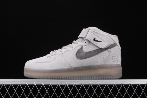 NIKE Air Force 1 Mid'07 High profile Space Ash Color matching 807618-208