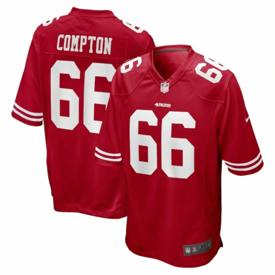Men's Tom Compton Scarlet Player Limited Team Jersey