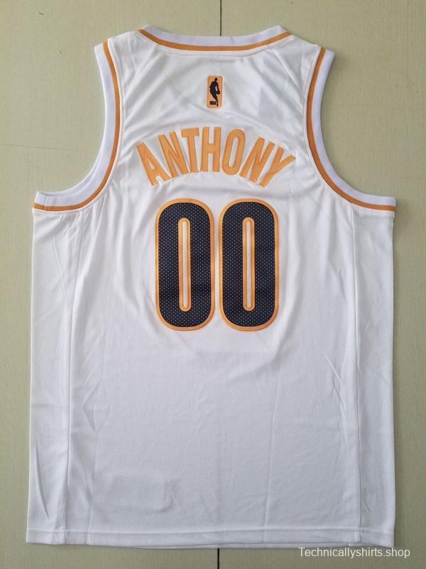 Carmelo Anthony 00 White Golden Edition Jersey