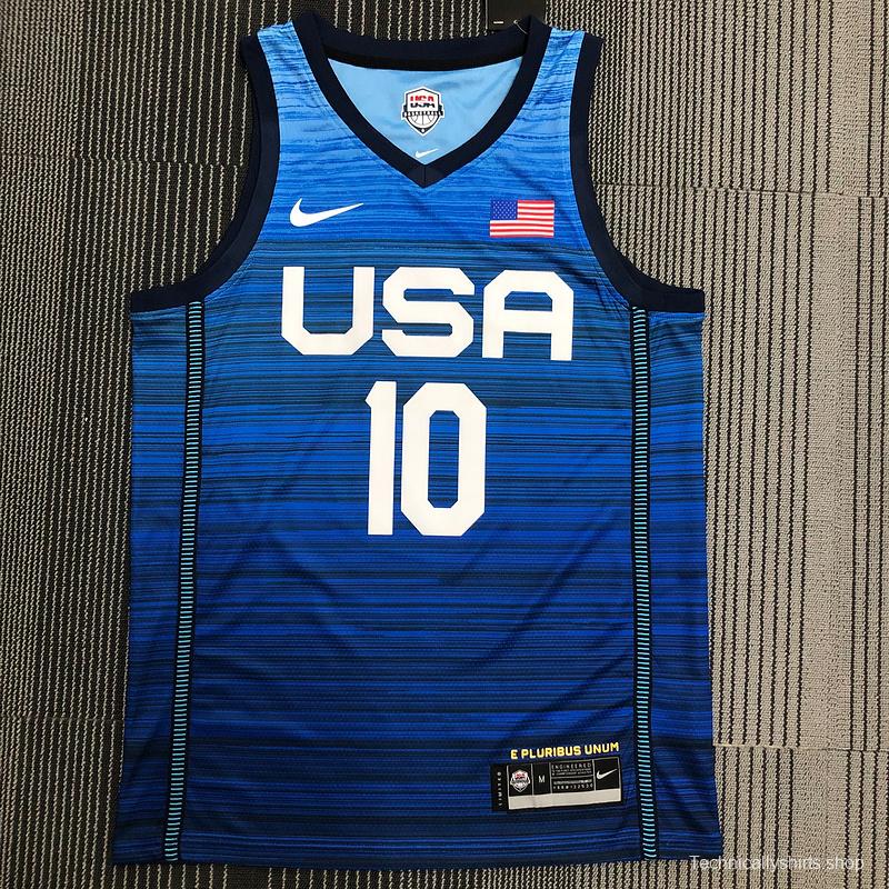 Thai Version Men's Jayson Tatum Navy USA Basketball Player Jersey