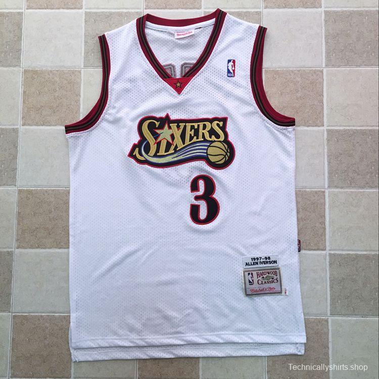 Men's Allen Iverson White Retro Classic Team Jersey