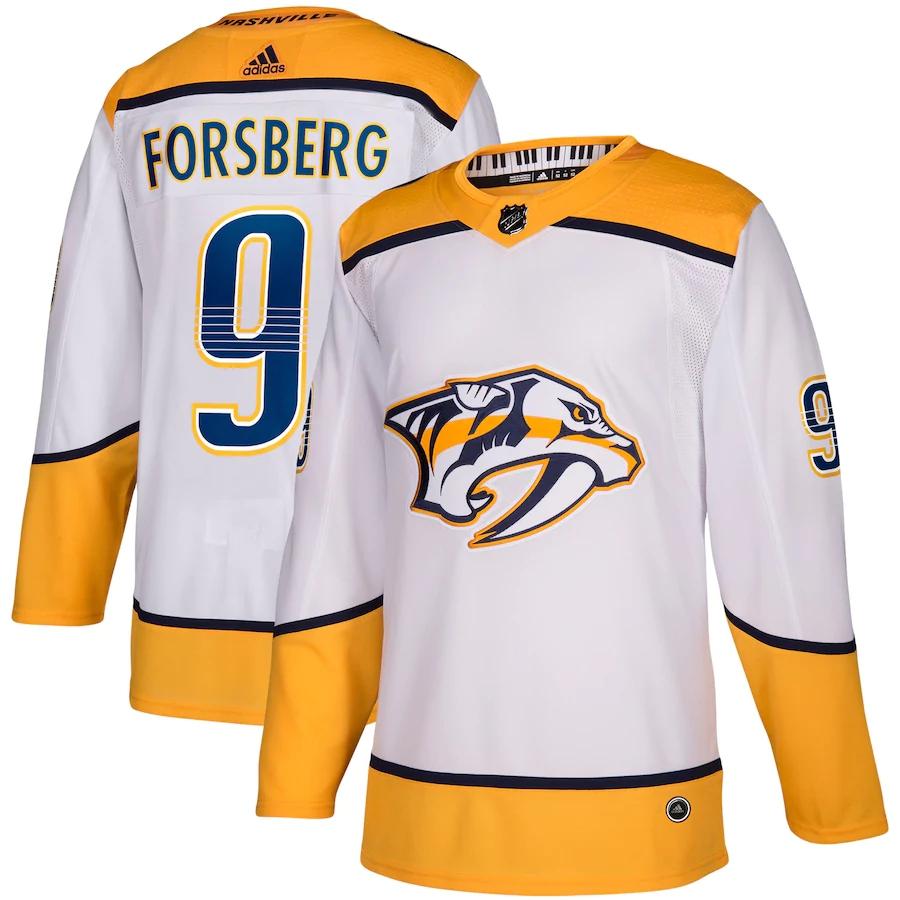 Women's Filip Forsberg White Away Player Team Jersey