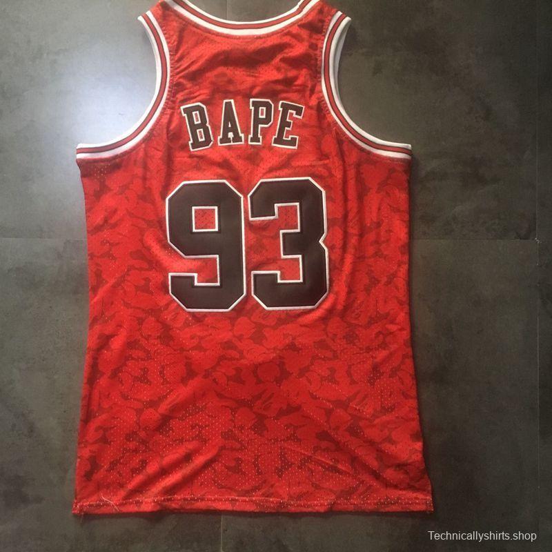 Men's BAPE Red Retro Classic Team Jersey