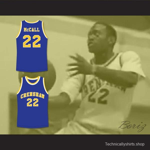 Quincy McCall 22 Crenshaw High School Blue Basketball Jersey Love and Basketball