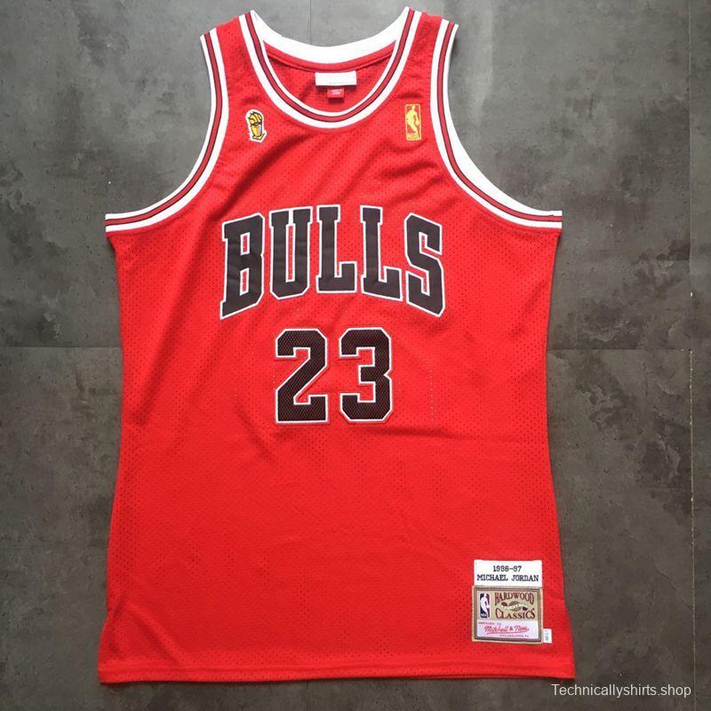 Men's Michael Jordan Red Retro Classic Team Jersey