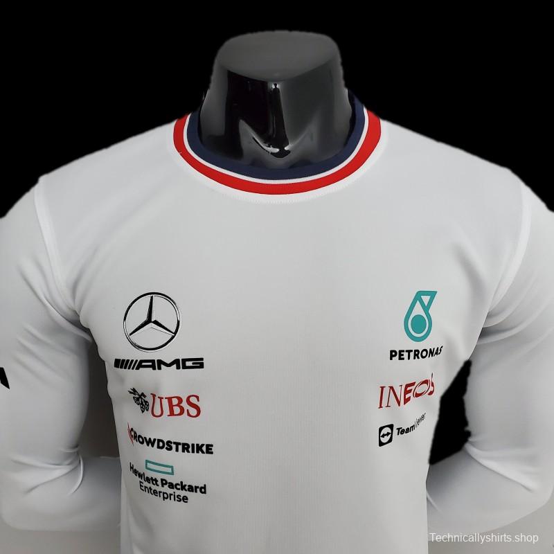 F1 Formula One 2022 Mercedes Long Sleeve White 