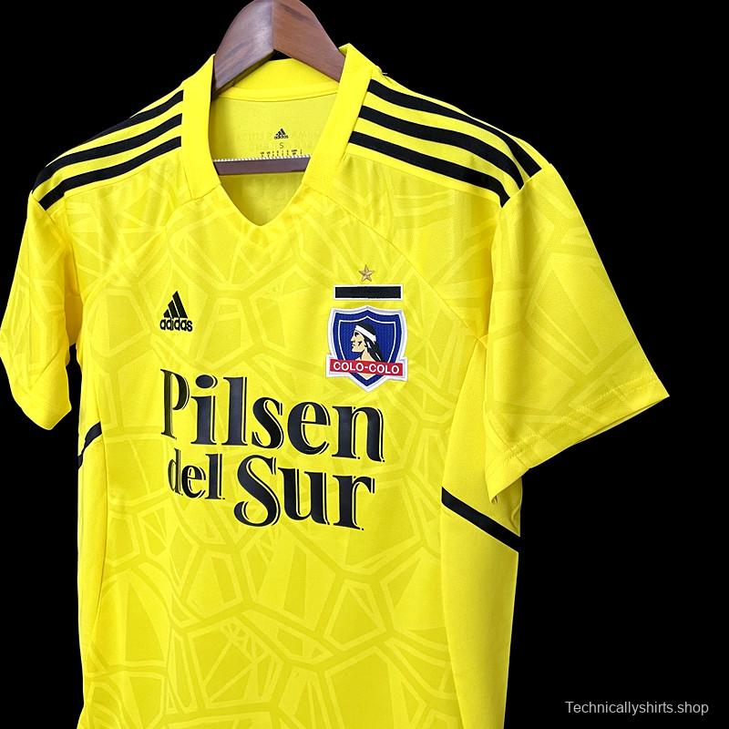 22/23 Colo Colo Goalkeeper Yellow Soccer Jersey