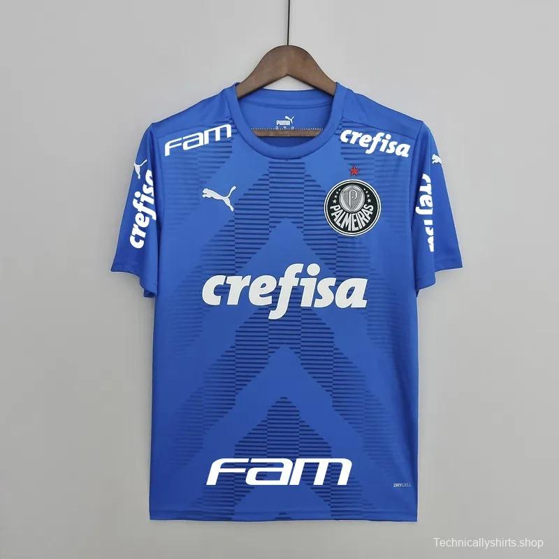 22/23 All Sponsor Palmeiras Goalkeeper Blue Jersey