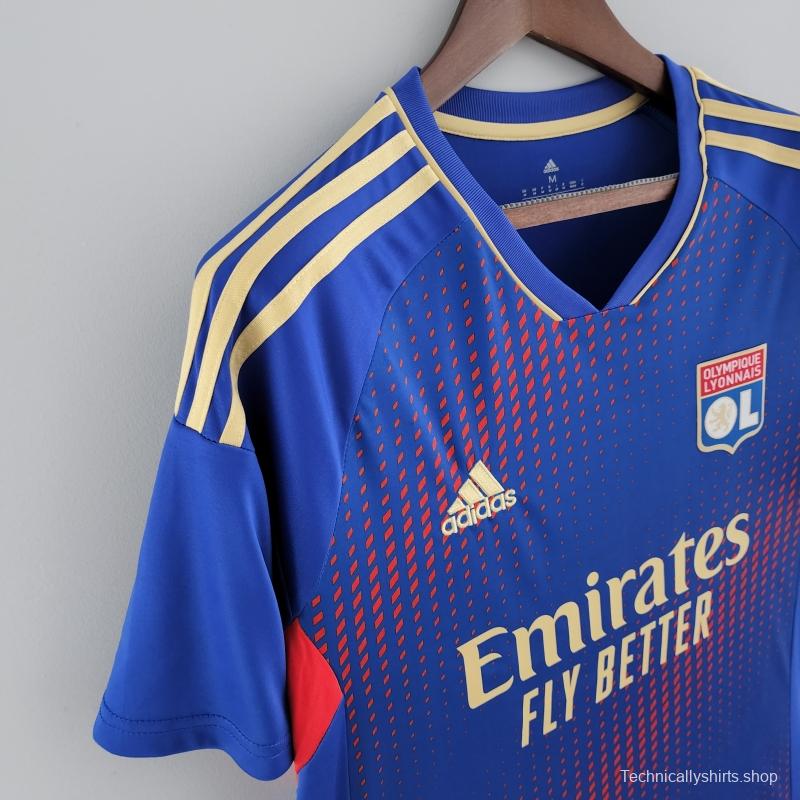 22/23 Lyon Forth Blue Soccer Jersey