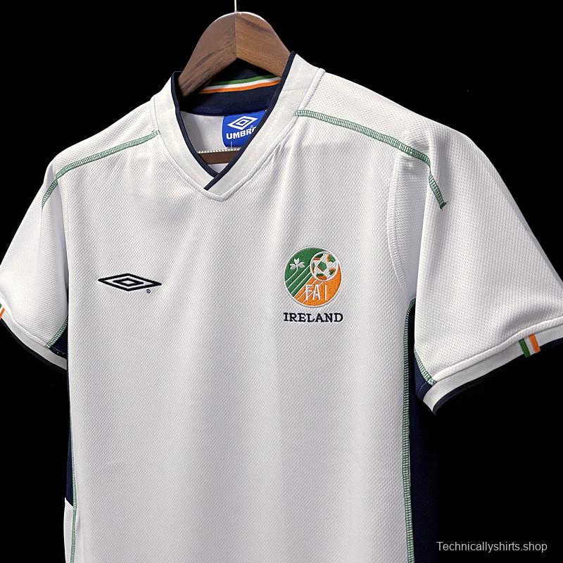 Retro 2002 Ireland Away Soccer Jersey