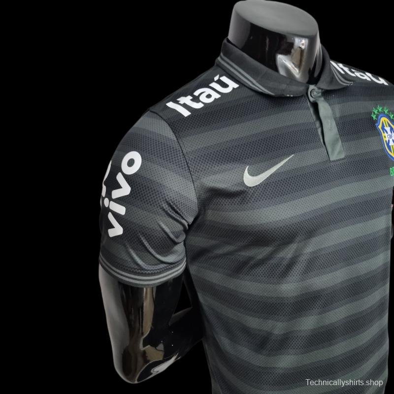 Brazil Polo Black Stripe