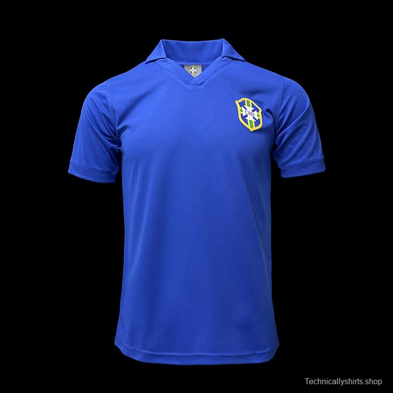 Retro 1957 Brazil Away Soccer Jersey