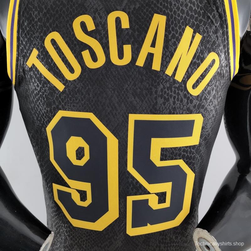 TOSCANO#95 Los Angeles Lakers Black NBA Jersey